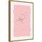 Graceful Bird I (Flamingo) by Eva Watts 16-in. W x 23-in. H. Canvas Wall Art Print Framed in Gold